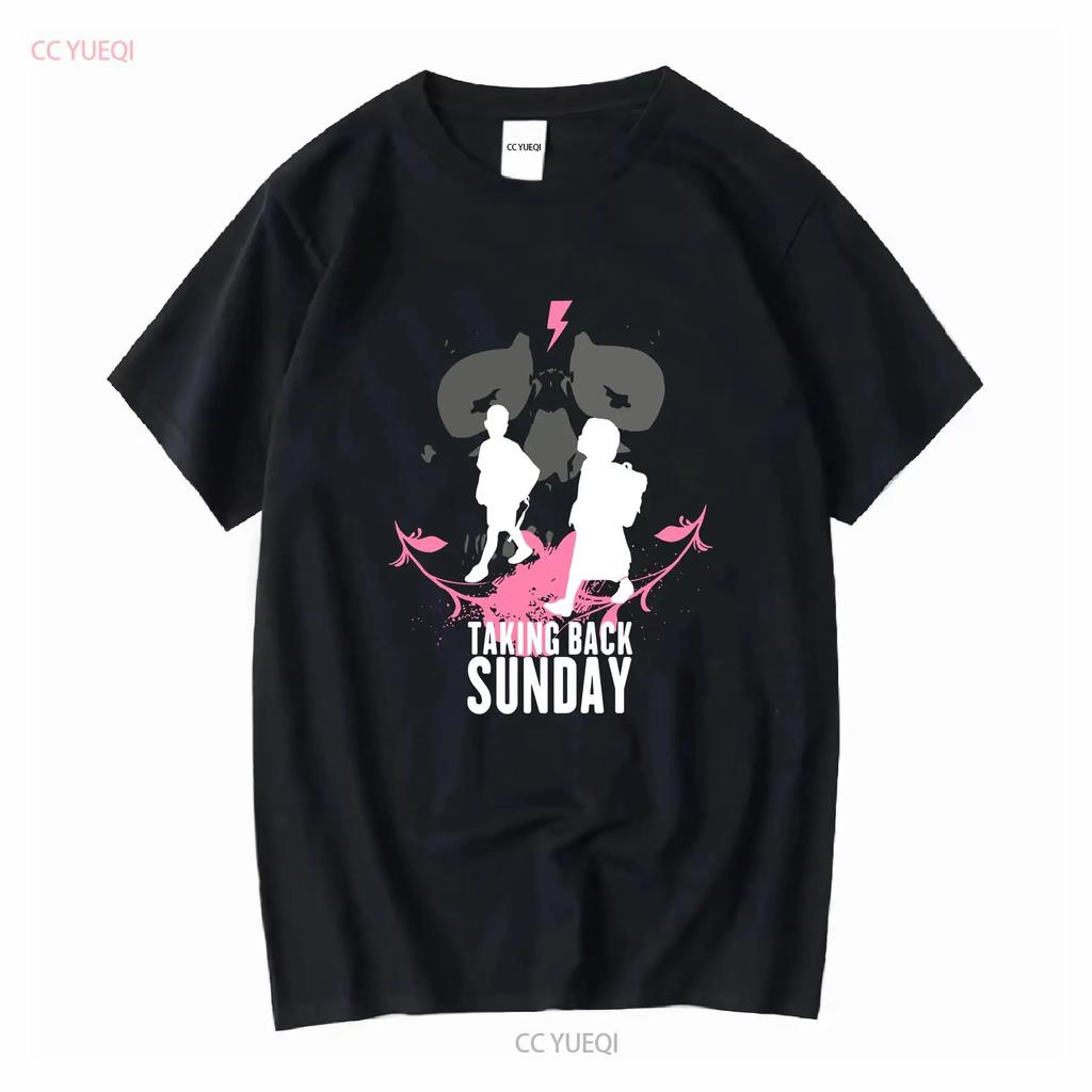 Винтажная футболка Taking Back Sunday Emo группа Размер S 4XL Черный Хлопок IK1288 с длинным или коротким рукавом винтажный Постиранный уличная одежда