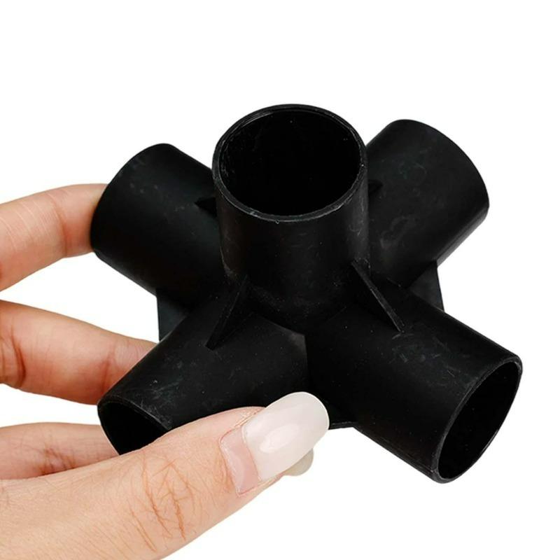 White Black Plastic Pipe Connector PVC Fitting 2/3/4/5 Way Elbow Connector for Building Furniture Greenhouse Shed Pipe Fittings