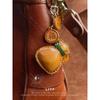 Handmade Genuine Leather Bag Keychain In a Gourd Shape, New Vintage Model for Car