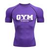 Мужская компрессионная рубашка для тренировок в тренажерном зале, с короткими рукавами, дышащая, впитывающая пот, быстросохнущая эластичная футболка, летняя S-3XL