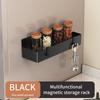 Wall Mounted Magnetic Spice Rack Large Capacity Kitchen Storage Shelves  for Washing Machine