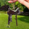 Key Chain Multifunctional Decorative Personalized Fashion Western Cowboy Saddle Acrylic Pendant for Horses Lover