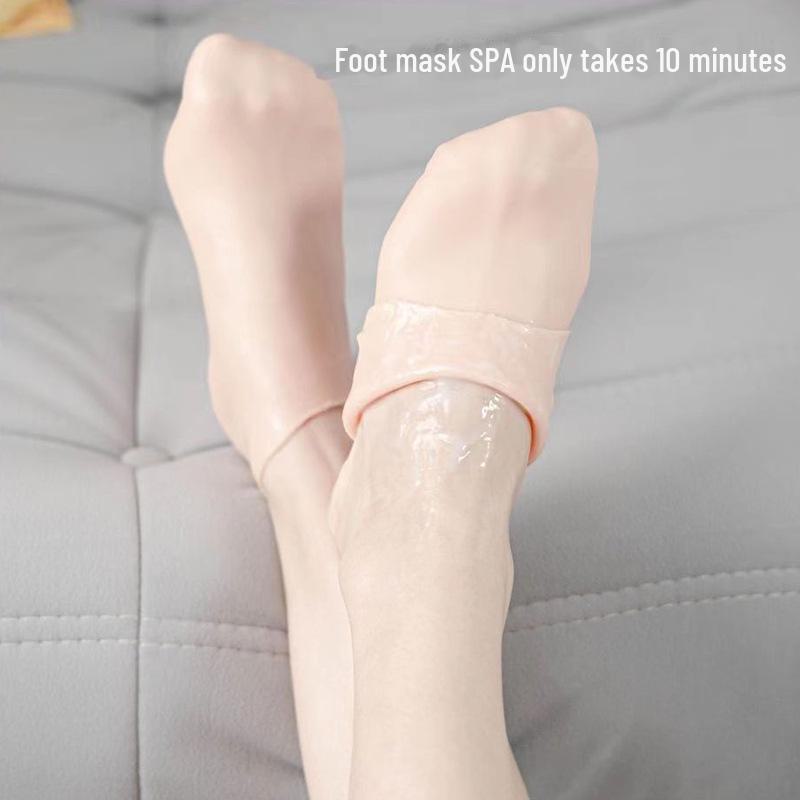 «Высокоэластичные увлажняющие силиконовые носки для предотвращения трещин на пятках»