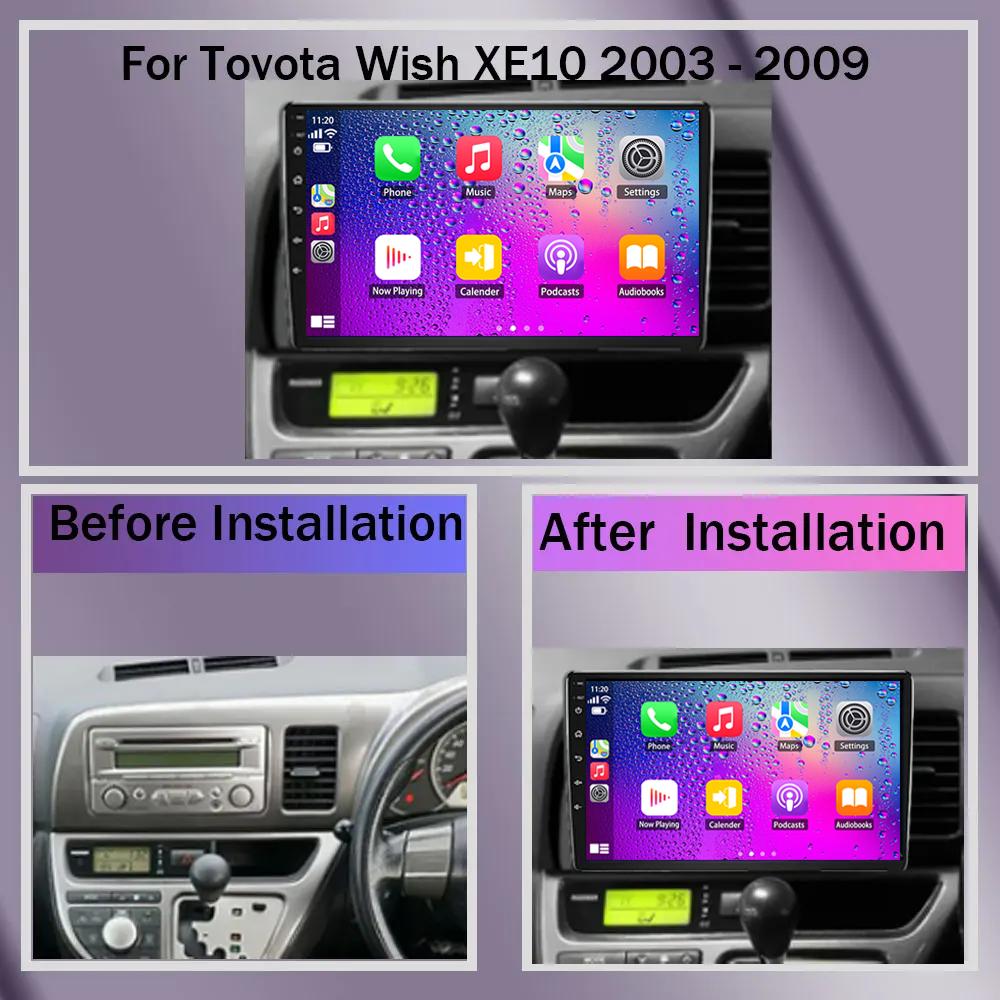 Android Car Radio Multimedia Video Player Navigation Wireless Carplay для Toyota Wish XE10 2003 - 2009 Универсальный GPS
