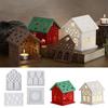 Silicone Mould Candle Holder 3D House Mould Casting Mold Tealight Holder Mold Silicone Mold Candle Holder Resin Mold