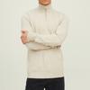 Men's Soft Crocheted Cotton Zip-up High Neck Pull