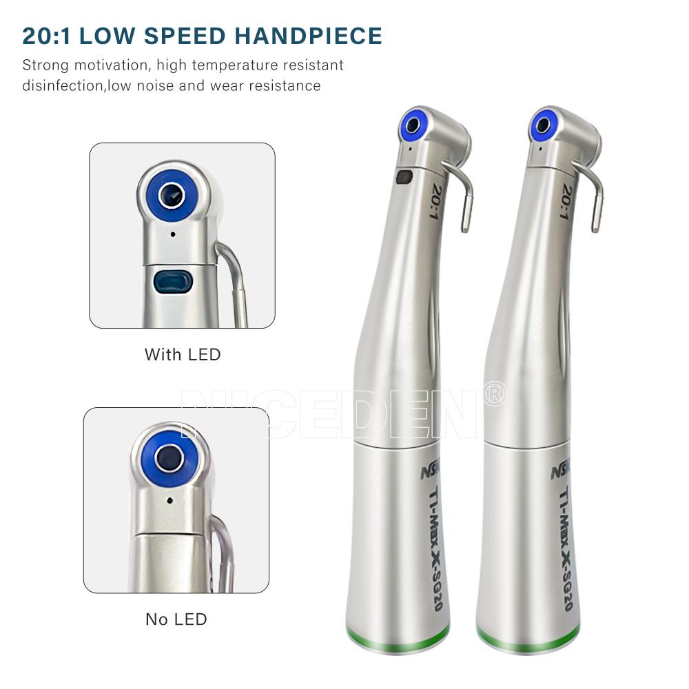 Niceden Наконечник для хирургической имплантации зубов 20:1 Уменьшение оптического внешнего и внутреннего крутящего момента охлаждения : 80 Нсм макс.: 2000 мин-1