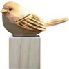 HIGHAWK Wooden Bird Entryway Cute Wood Gift for 3D Bird Decor Ornamental Ornament, Ornament, Animal, Carving, Toy, Kids, Ornament, Lover's (Fat Bird,