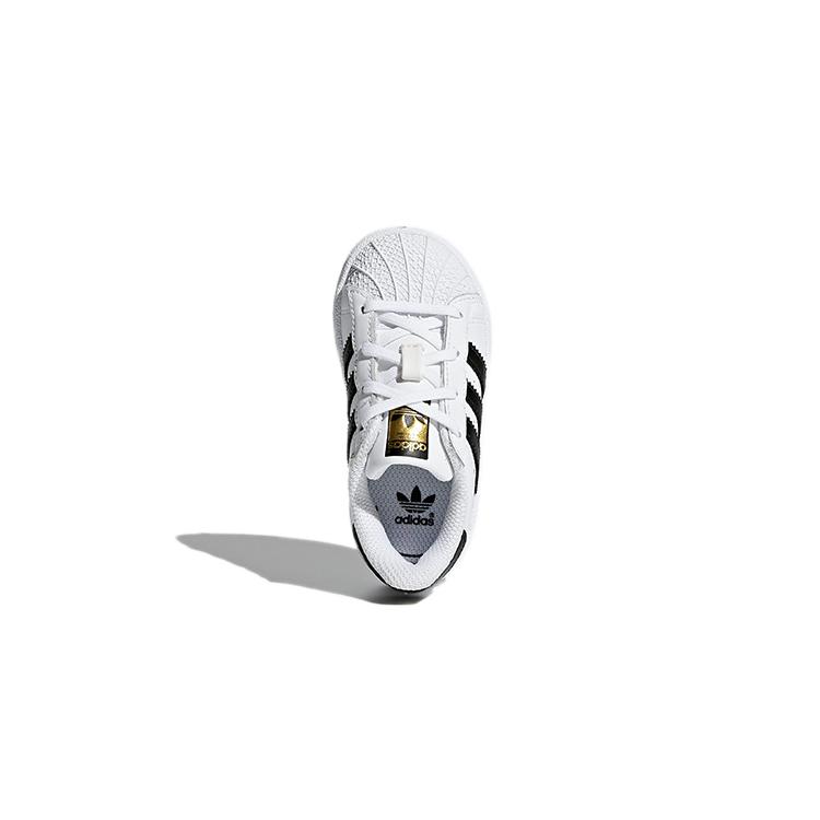 adidas Оригинальные Superstar Устойчивые к истиранию Устойчивые к истиранию Низкие детские кроссовки Белый Черный Золотой BB9076