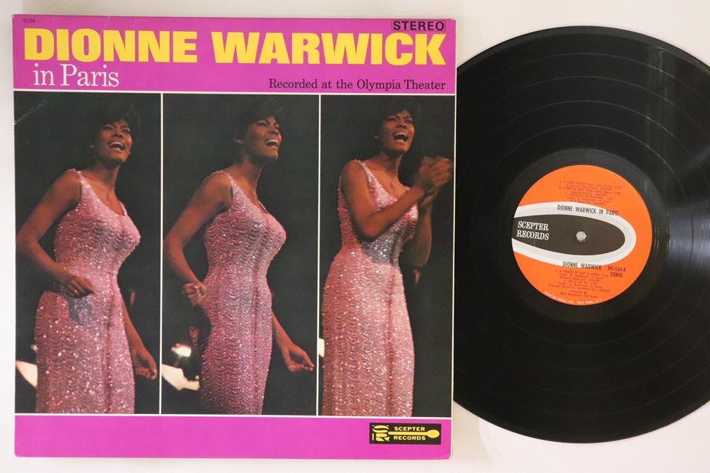 LP Record DIONNE WARWICK  In Paris SPS534 SCEPTER 1966 US SoulFunk Used