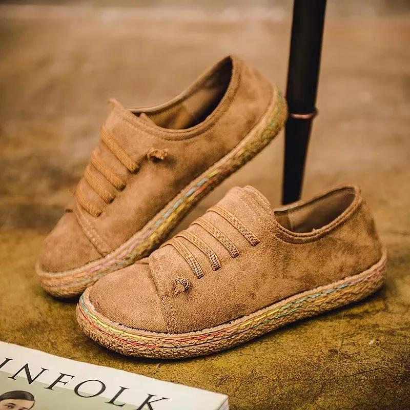 Fashion Flat Shoes Women's Leisure One-word Foot Thick-soled Peas Shoes Comfortable Feet Lazy Shoes Single Shoes Women Zapatos De Mujer