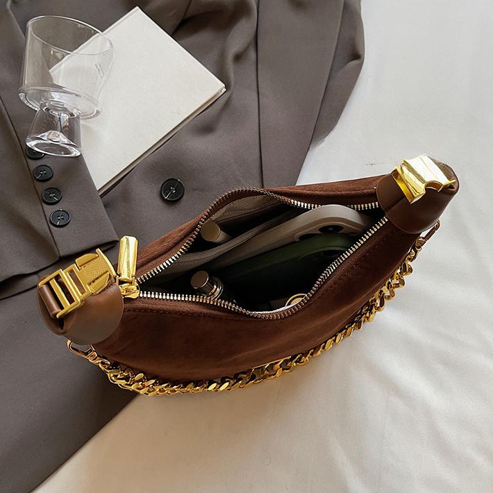 Замшевая сумка женская новая модная сумка-цепочка универсальная сумка повседневная текстура ретро сумка-мессенджер