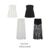 Kaslead New Arrival Women's Clothing Fashion Style Fashion Waist-Controlled Tube Top Vest High Waist Lace Long Dress Suit