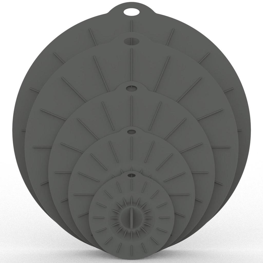 Набор из 5 силиконовых крышек для сохранения свежести: Герметичный, термостойкий, легкоочищаемый