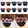 Primer Hair Accessories Hair Net Hair Net Hair Bun Bow Crochet Snood Rose Spring Clip Bun Cover