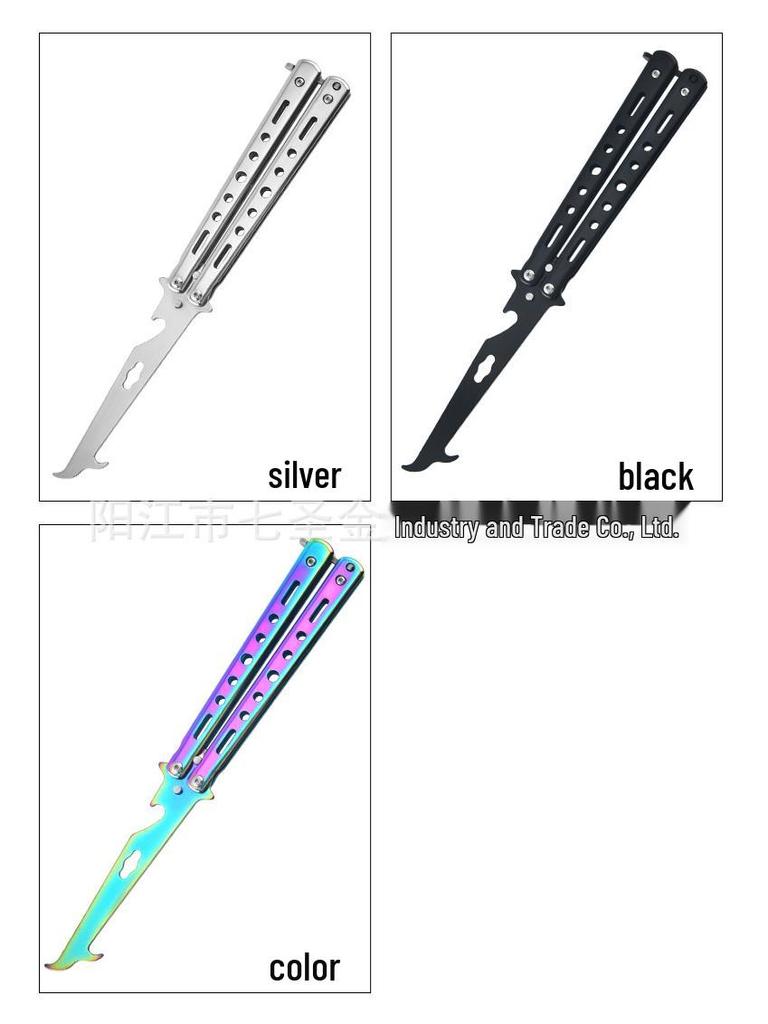 Ненаточенный складной нож из нержавеющей стали с многофункциональным крюком-камнем для чистки шин и копания