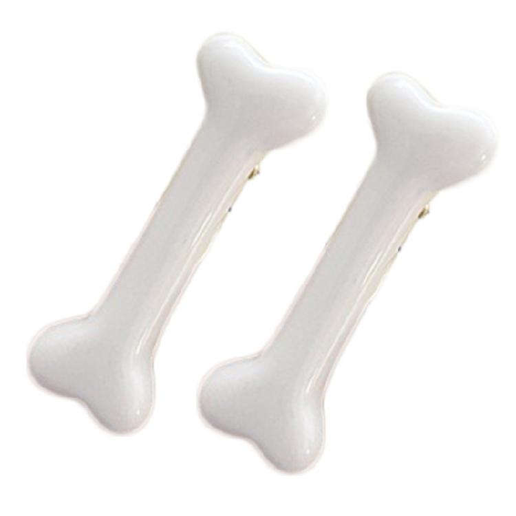 Заколка для волос в виде кости собаки Готическая боковая заколка-уточка Хэллоуинская заколка для челки Костюм