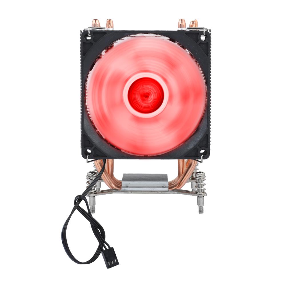 4 Heat Pipe CPU Fan Cooler Heat Sink With Screw (Red light Small Screw+Backboard)