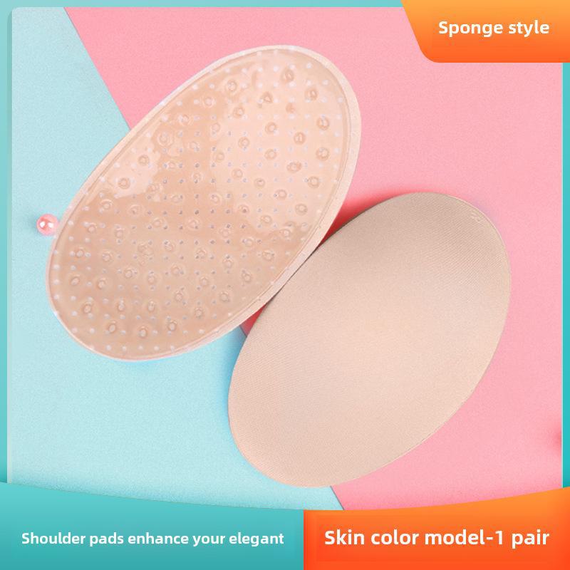 Beautiful Right-angle Silicone Shoulder Pads for Men and Women - Sponge Padding for Narrow Shoulders, Invisible, Anti-slip Stickers