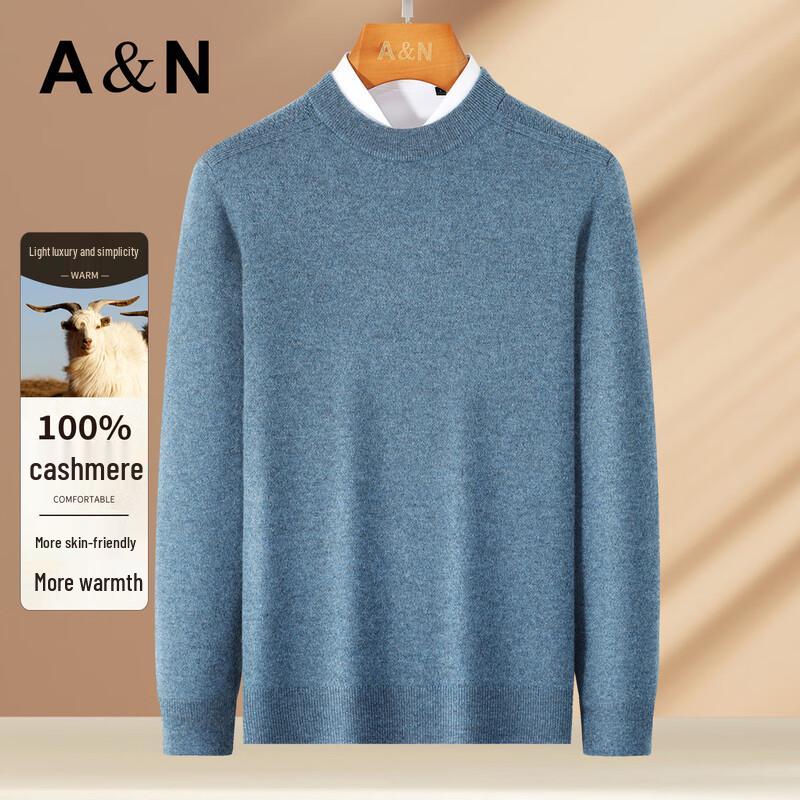 Men's 100% Cashmere Thick Winter Round Neck Sweater
