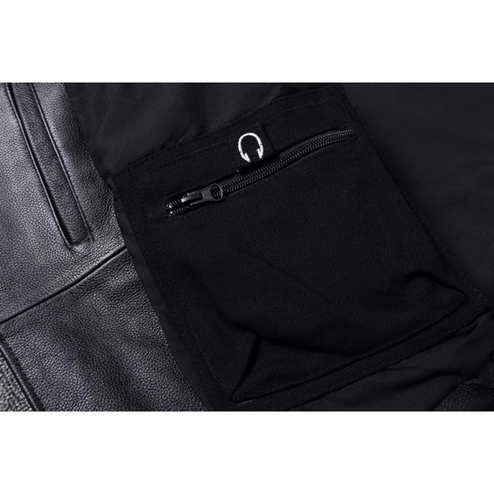 Chinese Size Biker Vest Top Layer Cowhide Leather Vest Men's Slim Short Motorcycle Clothing Riding Jacket Sleeveless Genuine Cow Club Vest