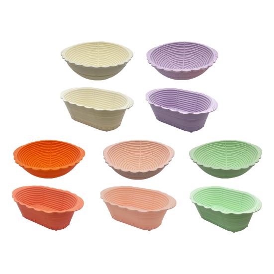 2 шт. силиконовая корзина для расстойки хлеба овальная Banneton для приготовления хлеба на закваске круглая жаропрочная большая