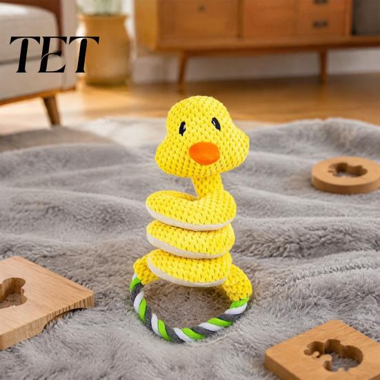 Long Structure Tug Toys Squeaky Dog Toy with Pull Rope, Plush of War Toy, Fun for Dogs Spiral Animal Interactive Small Medium Large Biting Teeth
