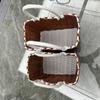 Imitation Rattan Hanging Baskets Square Woven Handbag New Storage Basket  Fruit