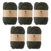 Raw Wool Knitworm HUG Medium Yarn, 5 Balls, 30g (Approx. 92m), Made In Japan, Organic Wool, Khaki