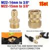 1Set Quick Connect Kits Hose Coupler For M22 High Pressure Washer Water Outlet Set Pipe Joint