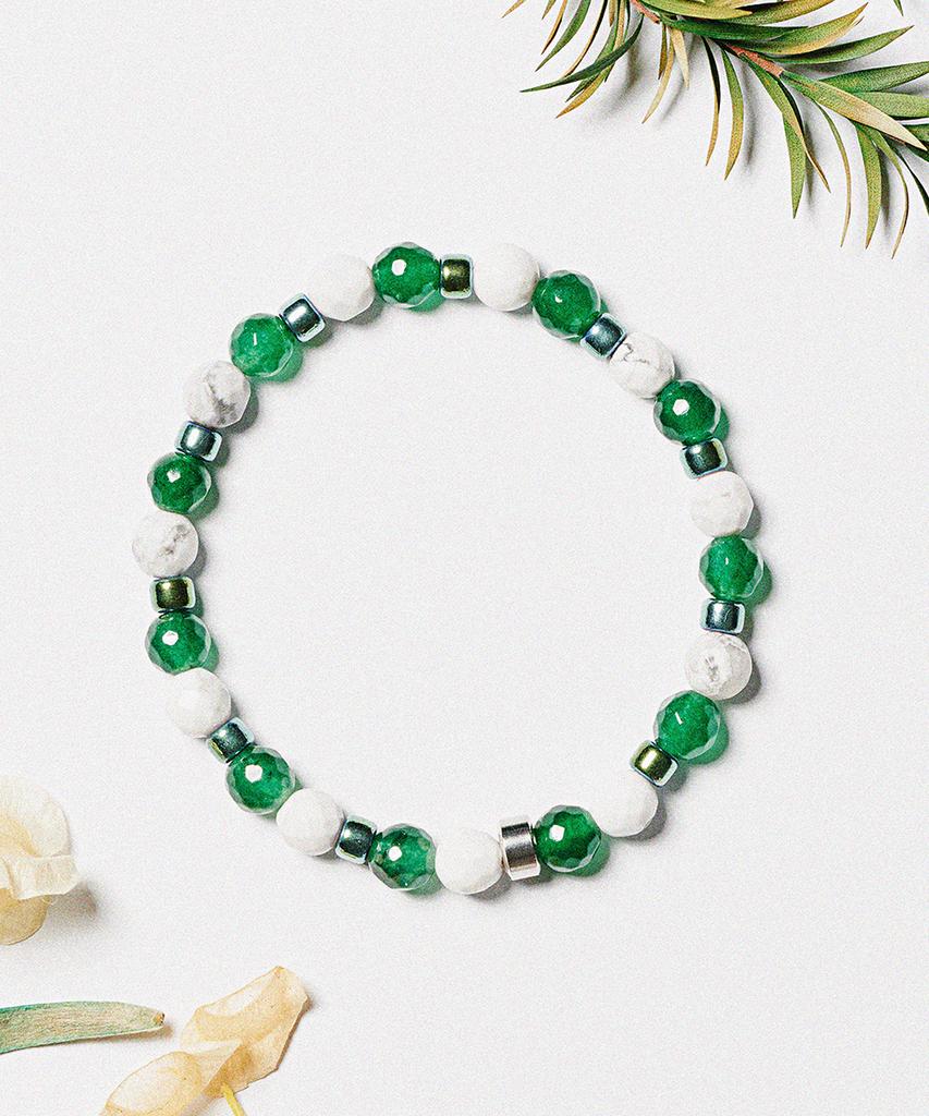 Браслет Jbans Classic Green Point с тройной смесью драгоценных камней (C2503Ac1343_Gn)