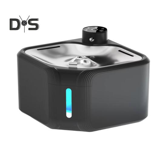 2.8L/95oz беспроводной фонтанчик для кошек ультра-тихий автоматический диспенсер для воды для собак с датчиком движения и крышкой из нержавеющей стали для