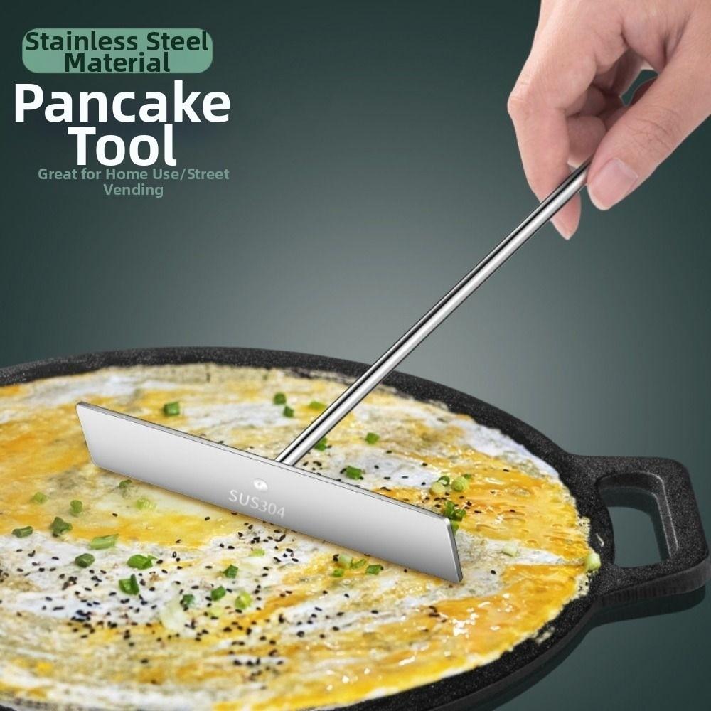 Stainless Steel French Crepe Spreader T Shape Pancake Cooking Tool Pancake Scraper Home Use