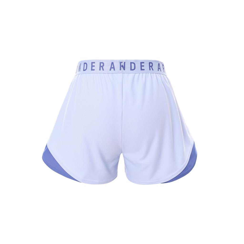Under Armour Play Up Shorts 3.0 Waist Design Training Mid-Rise Casual Shorts Women Shorts Purple 1344552-539