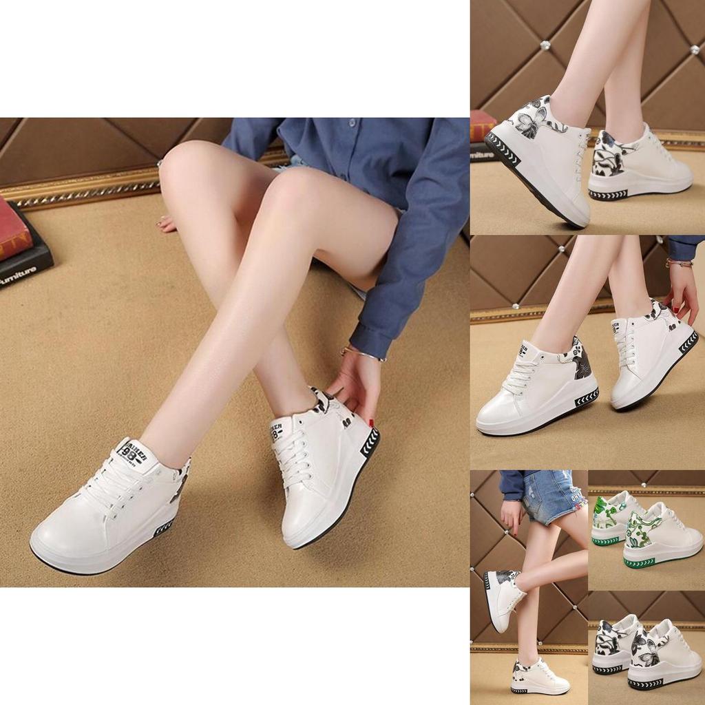 Stylish Flower Lace Sneakers For Women With A Chic Thick Bottom Platform Design