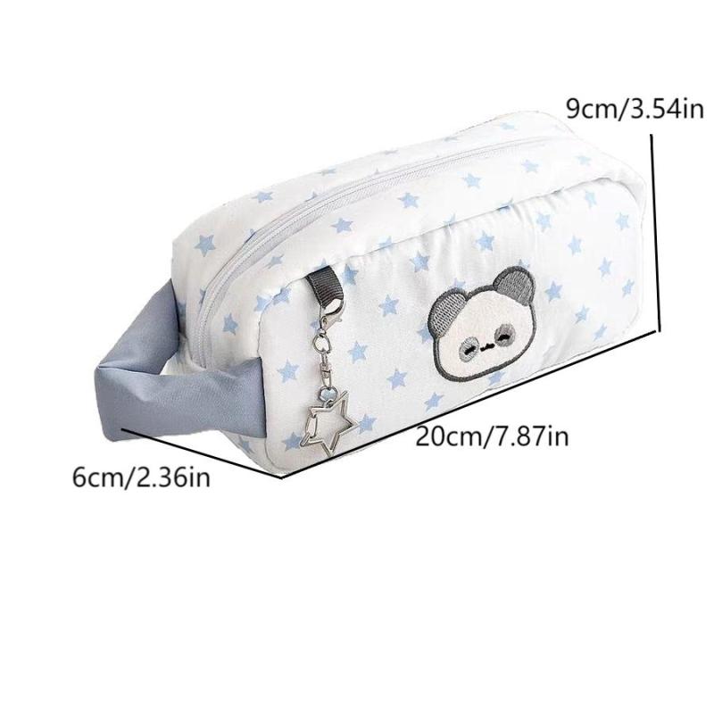 Милый пенал в виде голубого медвежонка, мультяшная сумка для карандашей в виде медведя, косметичка, большая вместимость, сумка для хранения канцелярских принадлежностей, школьные принадлежности для студентов