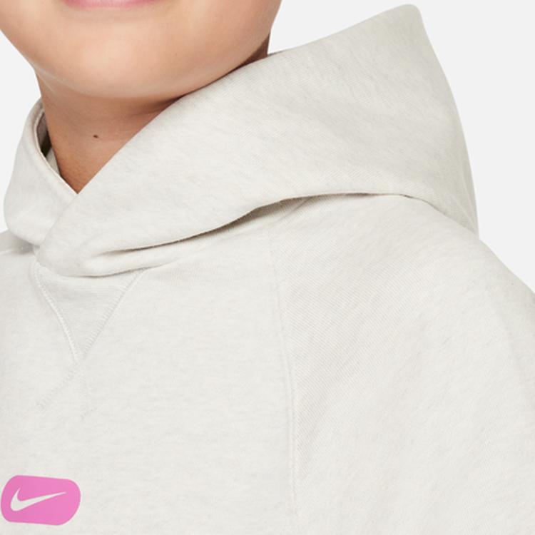 Nike Худи для тренировок из трикотажа с однотонным логотипом для детей Light-Bone DX5374-072
