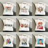 Shopper Bag Korea Ulzzang ATEEZ Kpop Combination Hip Hop Hipster Print Shopping Bags Eco Canvas Fans Tote Bag Pacakge Hand Bag