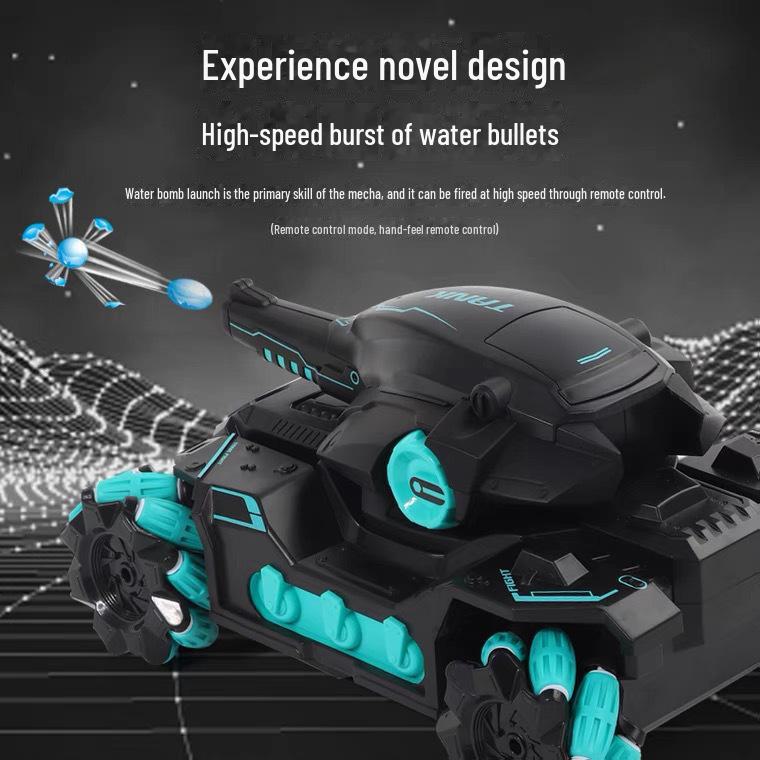 Children's Gesture-Sensing Remote Control Water Bomb Mecha Tank - Rechargeable 4WD Off-Road Car Toy for Boys
