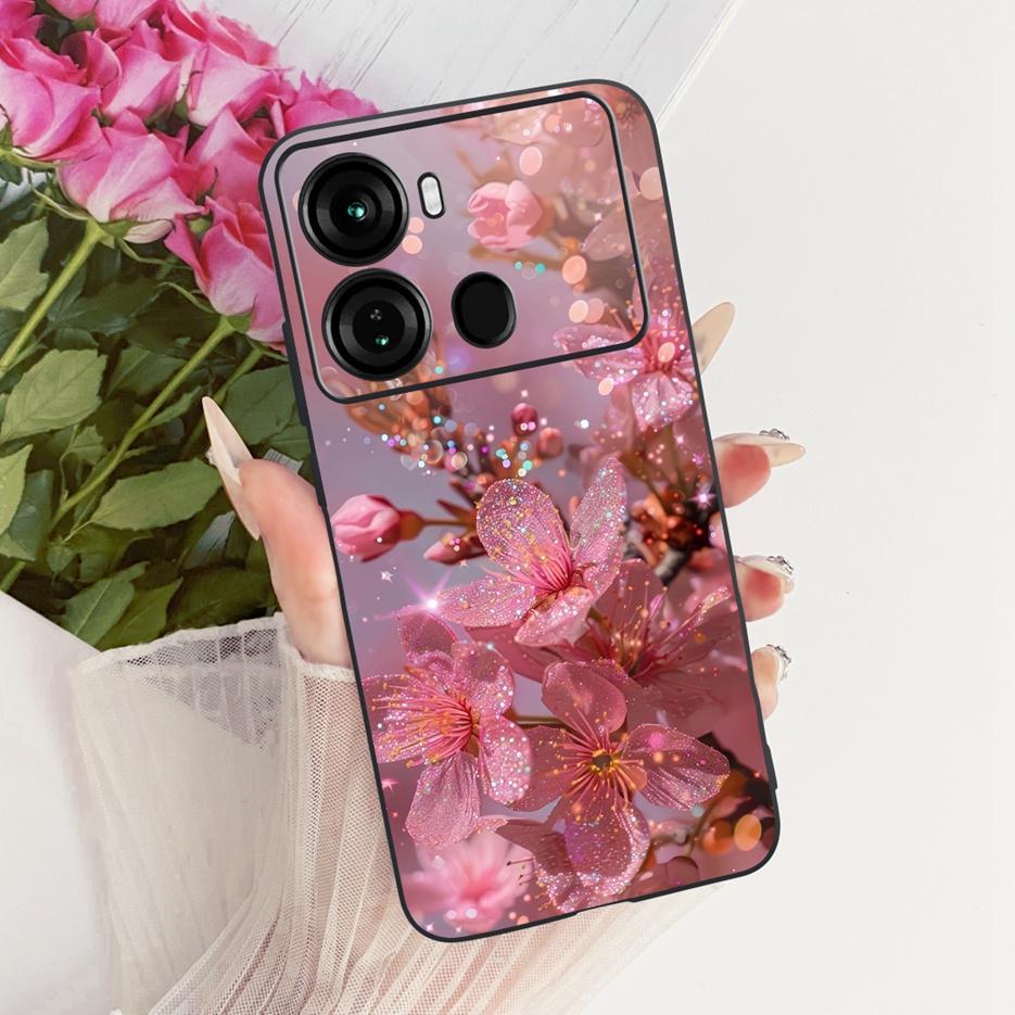 For Itel P40 Plus Case P683L Luxury Butterfly Tree Painted Cover Soft Silicone Phone Case For Itel P40 P662L P 40 ItelP40 + Bags