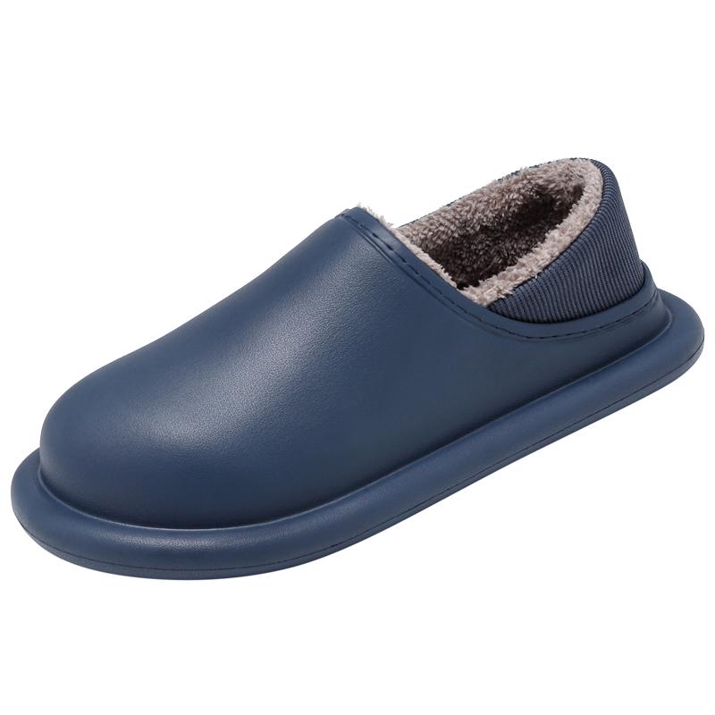 Модные тапочки из ЭВА для дома, мужские, из хлопка, зимние, сохраняющие тепло, без застежек, молодежная модная, универсальная, водонепроницаемая, мужская, зимняя, повседневная обувь