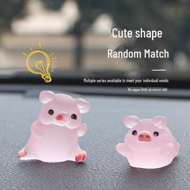 Украшения и украшения для машин из смолы «сделай сам» в виде свиньи, светящейся в темноте, для детей, в качестве поощрительных подарков