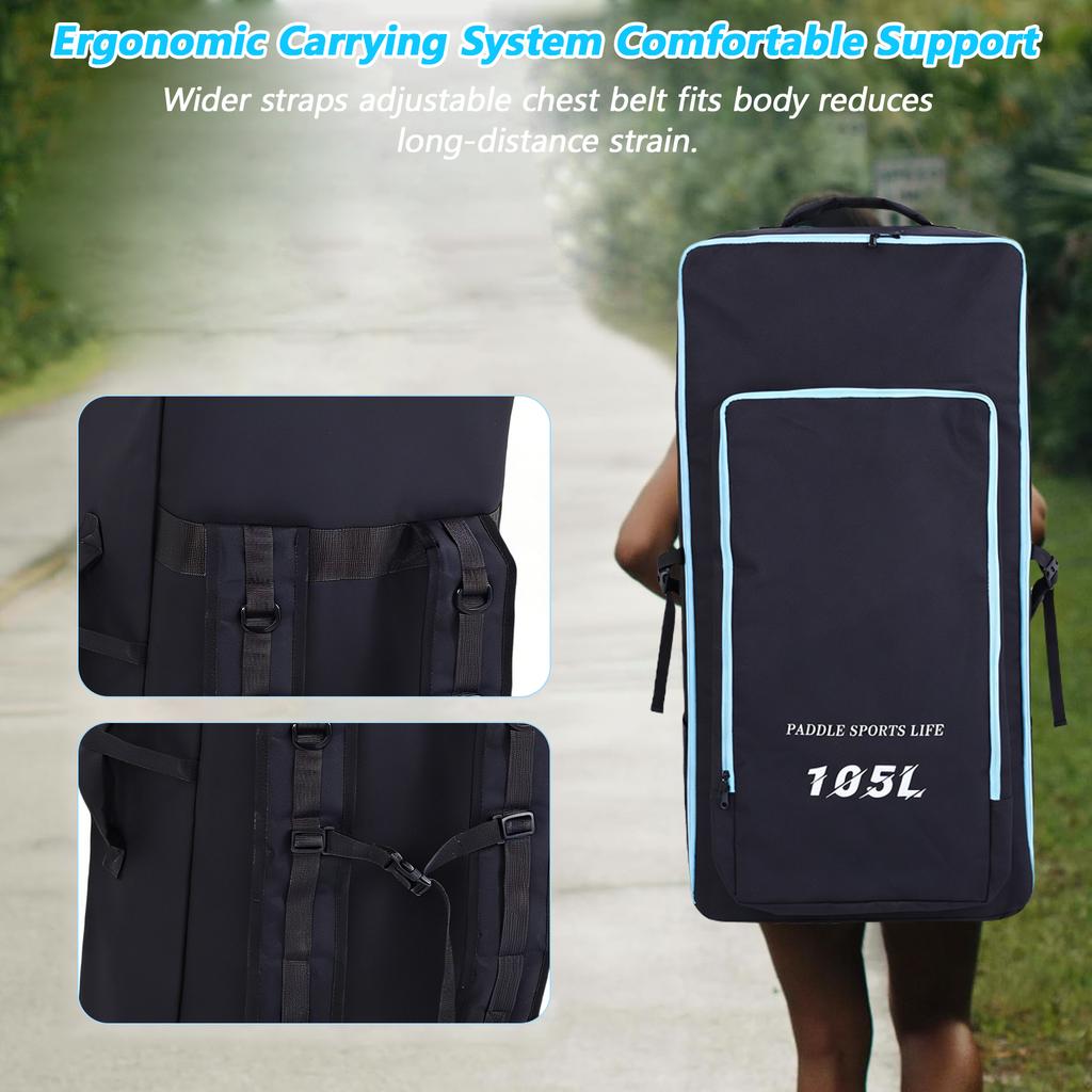 Large Capacity Paddle Board Backpack Stand Up Paddle Backpack Easy Access Storage Design Lightweight Travel Outdoor Adventure Gear