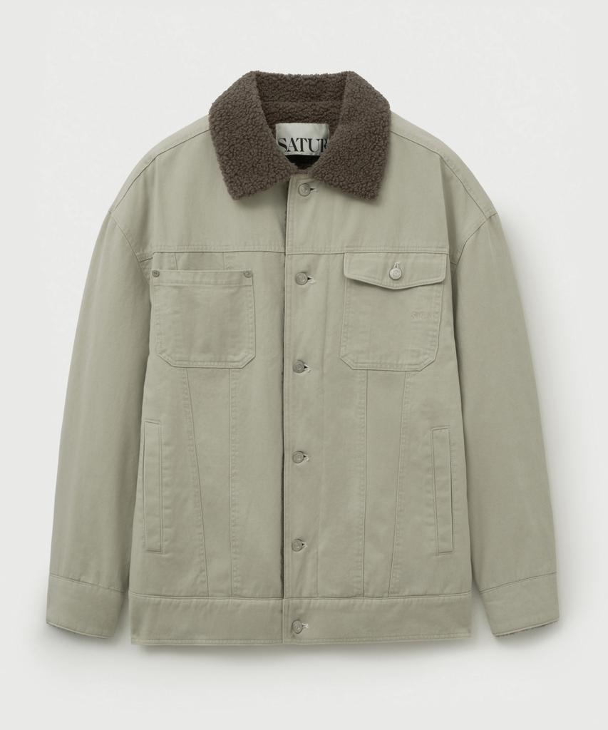 Satur Marron Trucker Jacket Cream