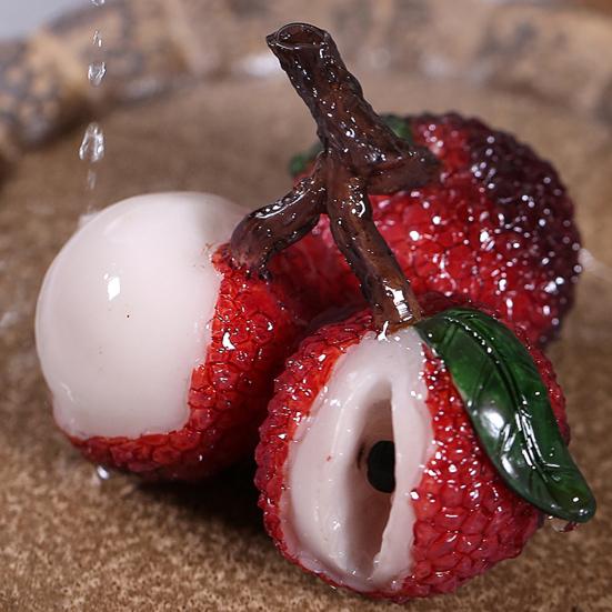 Личи чай питомец смоляная фигурка ремесла кунг-фу скульптура тепло обесцвечивание украшение для чая