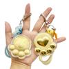 999 Pure Gold Lucky Cat Paw Phone Charm: Double-Sided Wealth-Attracting Omamori Cat Gift