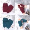 Women Girl Fingerless Sheep Wool Knitted Wool Glove Half Mitten Exposed Finger Wrist Gloves