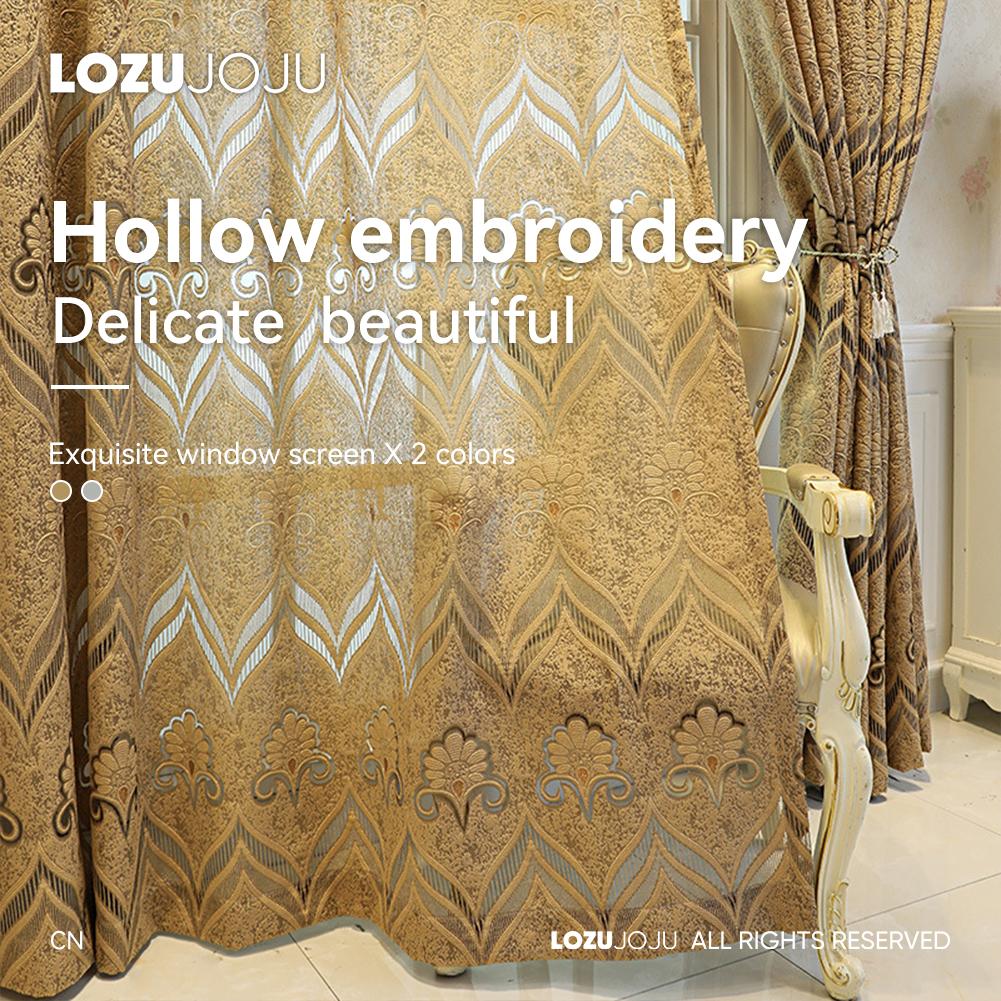 1 шт. LOZOJOJU, модные высококачественные полые шторы в европейском стиле, жаккардовые шторы из полиэфирного волокна для гостиной, спальни, домашний декор