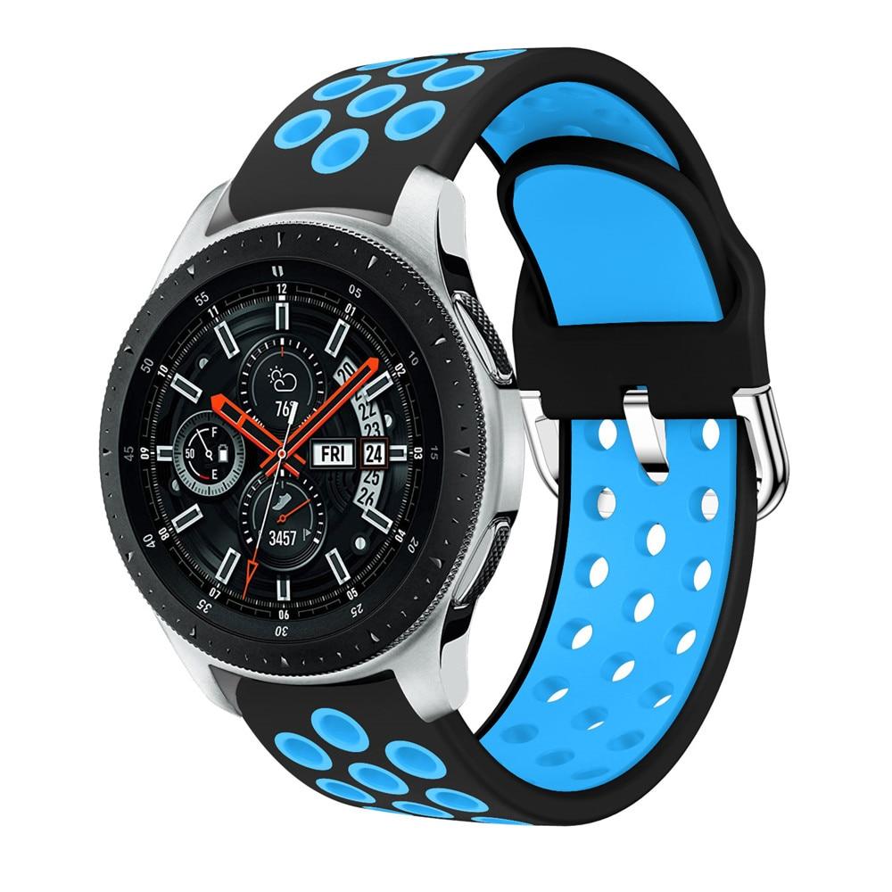 Силиконовые браслеты 22 мм для Samsung Galaxy Watch 46 мм Gear S3 Classic/Frontier Galaxy Watch 3 45 мм браслет для Huawei GT ремешок