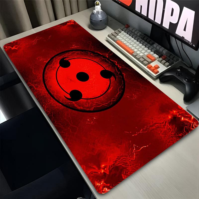 Large Mouse Pad Black And White Anime Table Mat Keyboard Pad NonSlip Gaming Accessories Naruto Sasuke Xxl Esports Game Mousepad